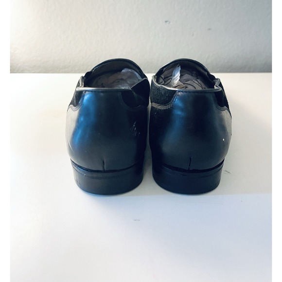 Gravati Black Suede Leather Slip On Loafers Hand Made in ITALY Size 7 Vintage - Picture 6 of 8